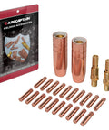 Rugged MIG Welder Accessory Kit For Lincoln Magnum 100L And Tweco Mini Gun Includes 0.035 Inch Contact Tips Nozzles And Diffusers