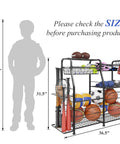 Small Garage Organizer For Sports Gear And Toys Space Saving Ball And Equipment Storage Rack Indoor Outdoor