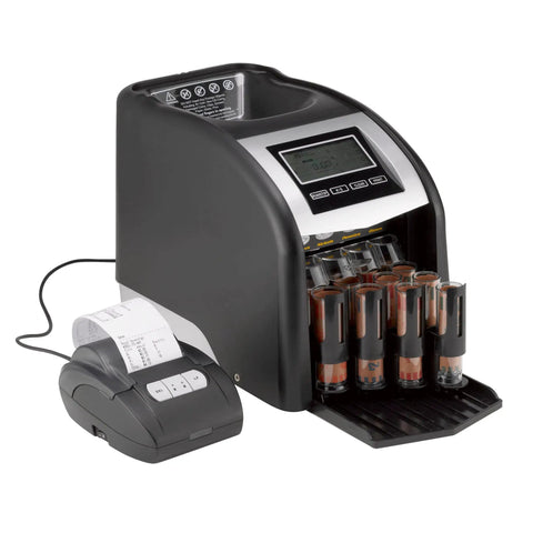 4 Row Electric Coin Counter And Sorter With No Fuss Auto Row Advancement And Anti Jam Technology And Digital Counting Display