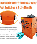 Heavy Duty Electric Rebar Bender And Cutter Machine For Concrete Construction featuring 3 foot switches and handles, user-friendly design.
