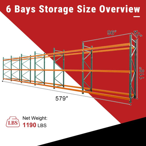 Heavy Duty Industrial Pallet Racking System With Rock Solid Q235 Steel Build And 4062 Lbs Capacity Per Bay For Warehouse Garage Workshop Storage And Everyday Gear Needs