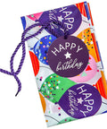 Massive 56 Inch Birthday Gift Bag With Colorful Balloons And Confetti Design Heavy Duty Waterproof Plastic For Kids Parties Not Transparent Includes Gift Tag And Tie