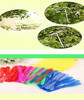 Flying Helicopter Toy Set With 20 Propellers And 20 Rods Hand Rub Helicopter For Outdoor Fun Kids Gift Random Color
