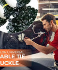 Heavy Duty Nylon Cable Ties With Buckle And Pin Button Clips in use for car door repair