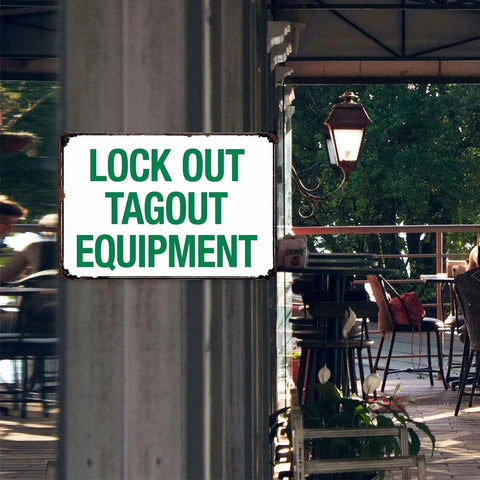 Industrial Aluminum Safety Sign For Lockout Tagout 8x12 Inches Tough As Nails Outdoor Indoor Durable Metal Sign