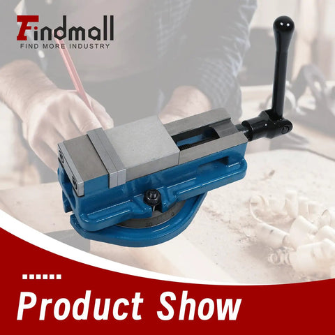 Heavy Duty 2 Inch Mill Vise With Killer Precision Grip And Smooth 360 Degree Swivel Base on workbench surface.
