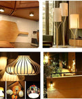 Various indoor lighting examples, including under cabinet, standing lamps, hanging lamps, and outdoor lights.