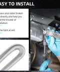 Installing 1 Inch Stainless Steel Exhaust Hose 59 Inch Flexible Exhaust Pipe With 2 Hose Clamps for diesel heater connection