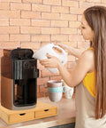 K Cup Pod Holder Drawer Organizer Bamboo Double Drawer Holds Up To 30 Pods Space Saving Coffee Capsule Storage on counter