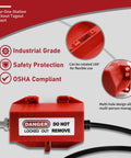 Two Electrical Plug Lock Boxes With Padlocks For Cords, Medium Size Kit, 4.7 X 2.6 X 2.6 Inches, Industrial Safety Lockout