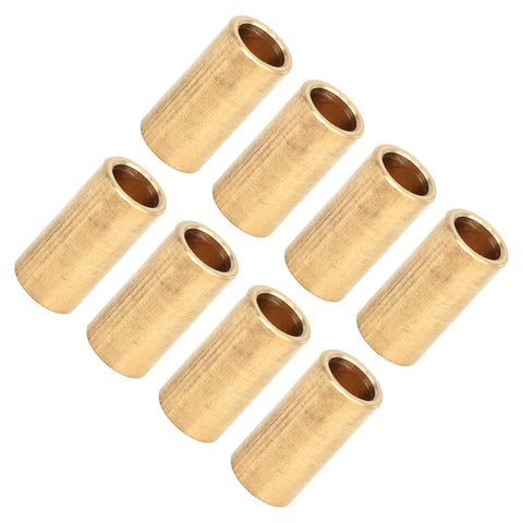 8 Pcs Bronze Bushing Copper Sleeve Wear Resistant High Load Capacity For Electrical Equipment Household Equipment Printing Machinery And Machine Tools No Lubrication Required For High Speed Sliding in a grid layout.