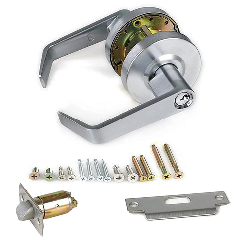 Beefy Privacy Lever Lockset For Commercial Doors Heavy Duty Grade Two Restroom Privacy Function Fits One And Three Quarters Inch Doors