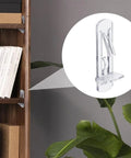 Set Of 20 Plastic Locking Shelf Pins 5mm For Three Quarter Inch Wood Shelving shown securing a bookcase shelf
