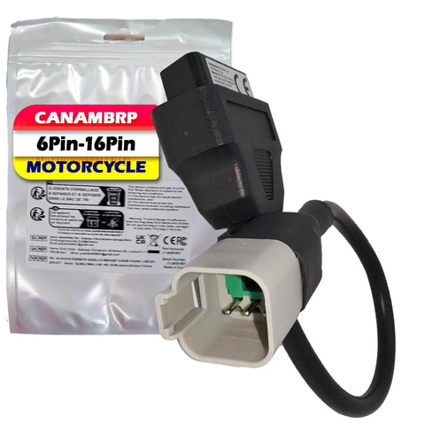 6 Pin To 16 Pin OBD2 Diagnostic Adapter Cable For Motorcycles And Off Road Vehicles with packaging in background
