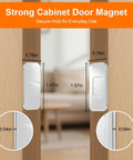 Ultra Thin Magnetic Cabinet Door Catch Kit With Strong Adhesive Magnets For Cabinets And Drawers 6 Pack installed on wood cabinet