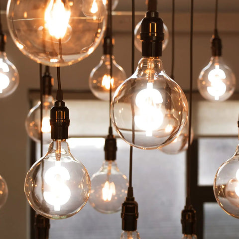 Straight Plug And Play Pendant Light Kit With 9.8 Ft Cord And On Off Switch Retro Industrial Hanging Lamp For Living Room Bedroom White E26 E27 Socket No Fuss Setup Super Chill Vibes 2 Pack with illuminated bulbs.