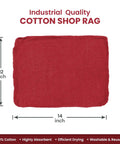 Heavy Duty Cotton Shop Towels Red Pack Of 150 Absorbent Cleaning Rags For Auto Garage And Home 12x14 inch