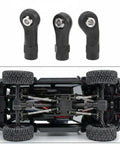 Traxxas 30 Pcs RC Linkage Rod Ends For One Tenth Scale TRX-4 Crawler Upgrade, showing three M4 ball joints and RC chassis underside