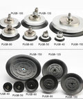 Universal Industrial Vacuum Suction Cup Gripper For Pneumatic Robot Arms, various sizes, heavy-duty rubber for material handling.