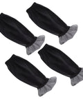 Heavy Duty Waterproof Pu Arm Sleeves 2 Pack Reusable Oilproof Work Guards For Mechanics And Construction Easy To Clean Flexible Sleeve Protectors In Black with gray cuffs.