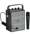 60W Bluetooth Karaoke Speaker And Wireless PA System With Dual Microphones, Guitar Input, Bass Boost, Sound Effects, Portable