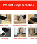 Do It All Oscillating Tool Blades Kit 57Pc Quick Release Set showing cutting and sanding uses for wood, plastic, and metal.