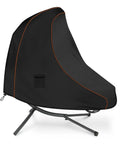 Steel Stand Hammock Chair Cover Waterproof Outdoor 420D Oxford Fabric Shield For Curved Steel Hammock Swing Chair side view