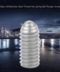 Tough As Nails Stainless Steel Spring Ball Plunger Screws 20 Piece Kit M3 X 8mm heavy duty screw with smooth action design.