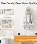 Space Saving Ironing Board Hanger Wall Mount For Laundry Room Storage Organizer White No Fuss Easy Mount Holder with iron and cord storage