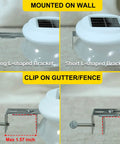 Solar Fence Lights Outdoor Waterproof 8 Pack Stainless Steel 30 LED Railing Post Lights Weatherproof White Lighting mounts options