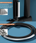 Shower Slide Bar Kit For Easy No Fuss Install, 28-Inch 304 Stainless Steel Bar with handheld shower head mount and hose