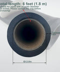 Cross-section view of Insulation Foam Pipe Sleeve 2 Inch Inside Diameter, 6 Feet Long, Black, suitable for 2-inch diameter pipes