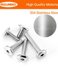 M3 Hex Socket Cap Screws Set 250Pcs Assortment Kit Flat Head Allen Bolts 304 Stainless Steel Fully Threaded, 6mm-16mm, on white surface