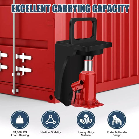 Beefy, Heavy Duty Shipping Container Jack Lug Kit With U Shaped Handle, Bottle Jack Accessories, Built From High Carbon Steel