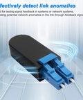 Duplex LC UPC Fiber Tester Loopback Plug For 9 By 125 Micron Singlemode Fiber Optic Cables Signal Test Adapter in black housing