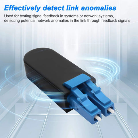 Duplex LC UPC Fiber Tester Loopback Plug For 9 By 125 Micron Singlemode Fiber Optic Cables Signal Test Adapter in black housing