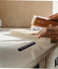 Top Shelf Wood Pen Blanks For Turning 8 Pack Exotic Lumber With Sick Rotating Grain Pattern Killer DIY Kit on workbench during shaping.