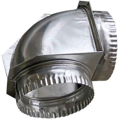 Semi Rigid Dryer Vent Kit With Close Elbow 4 Inch Aluminum Duct 8 Ft Long Silver For Easy 90 Degree Turn detailed view