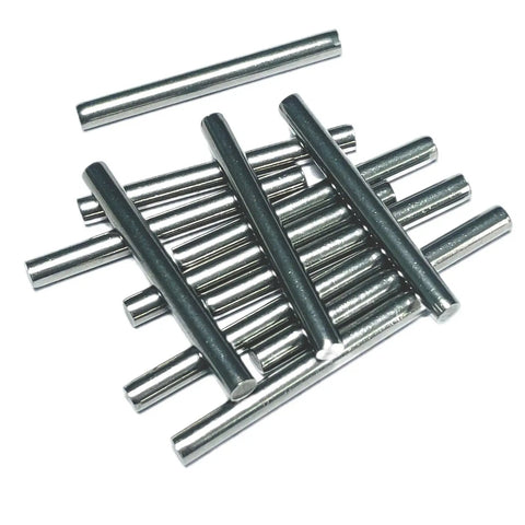 12 Pack 3mm By 30mm Dowel Pins M3 Metal Shelf Pegs For Woodworking And Furniture Stainless Steel 304 Ground To Precision Tolerance 0.0001 To 0.0005 Inch Built Tough For Shelves Bunk Beds And DIY Projects on display.