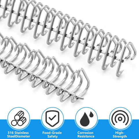 Top Shelf 316 Stainless Steel Conveyor Belt Fasteners 12 Inch Wire Hook Clips, durable interlocking design for reliable industrial use.