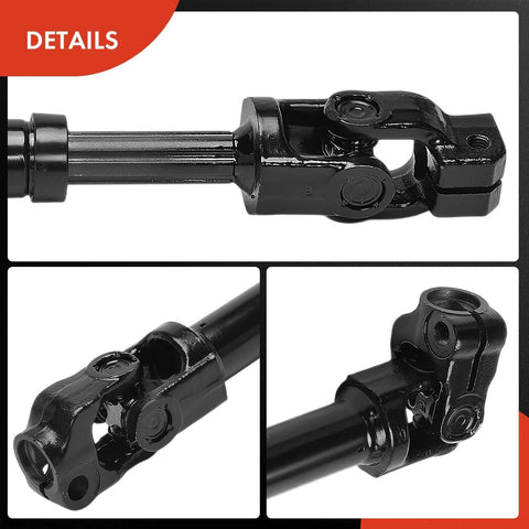 A-Premium steering column shaft with U-joint coupler, black metal, for Ford F-150 2009–2010 and Expedition/Navigator