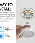 Hand installing PAR38 LED Flood Outdoor Light Bulb, 5000K Daylight, 11W To 90W Equivalent, Wet Rated, 900 Lumens, E26 Base
