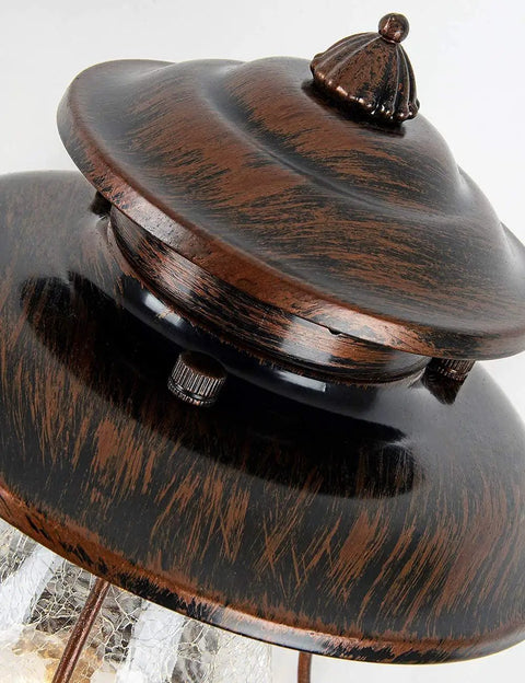 Close-up of No Fuss Dusk To Dawn Sensor Outdoor Wall Sconce with Photocell, oil rubbed brown finish, showing top detail.
