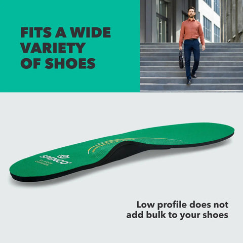 Full Length Arch Cushion Insoles For Women Size 7-8.5 And Men 6-7.5 In Green All Day Comfort Shock Absorbing Cushioned Arch Support
