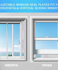 Portable Air Conditioner Window Vent Kit with 5.9 Inch Exhaust Hose and Adjustable Seal Panel for Horizontal or Vertical Windows