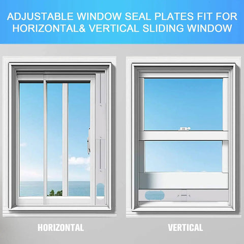Portable Air Conditioner Window Vent Kit with 5.9 Inch Exhaust Hose and Adjustable Seal Panel for Horizontal or Vertical Windows