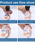 Front view of KINGTAIXIN coolant tester accessory with clear housing, orange/blue scale, and red buoy indicator.