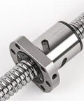 Beefed Up 450mm Ball Screw With Machined Ball Nut Ends For 3D Printers And CNC, CNC Ready Linear Motion Upgrade, close-up view