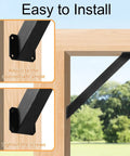 Heavy Duty 45 Degree Corner Support Brackets Built Like A Tank attached to wooden frame, showing installation process and angle adjustment.