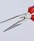 Long Nose Pliers With Cutter Eight Inch Heavy Duty Multi Component Multi Color Set With Color Coded Comfort Handles For Precise Gripping